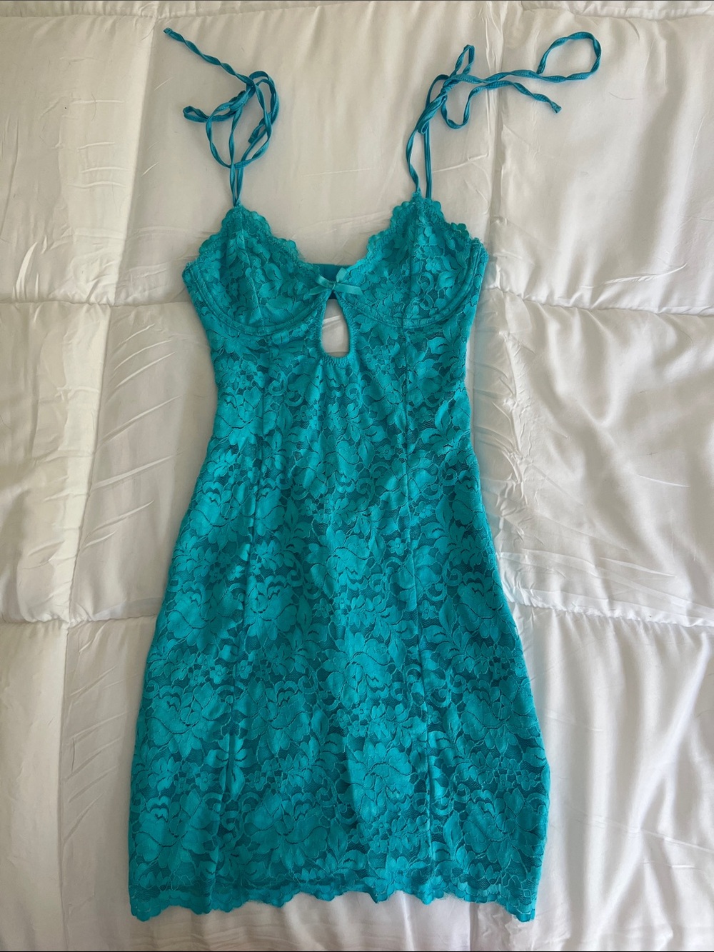 Whitefox Blue Lace Bodycon Dress